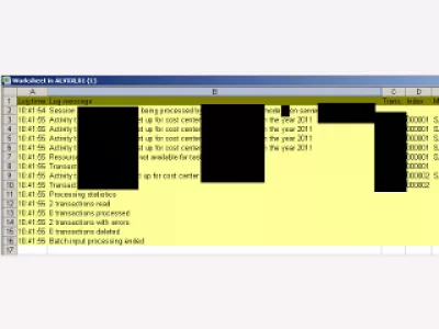 SAP export LSMW batch input session results