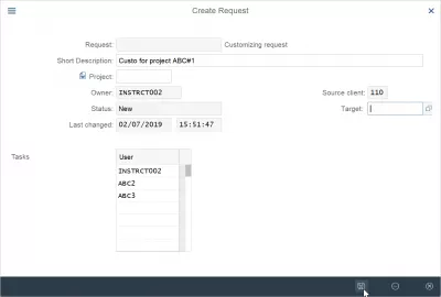 How to create customizing request in SAP : SAP specify customizing request