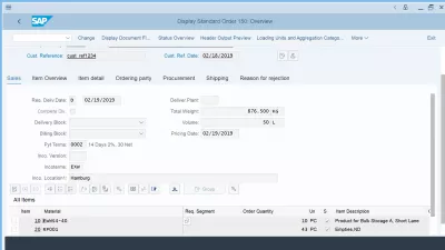 Verkooporder creëren in SAP S/4 HANA