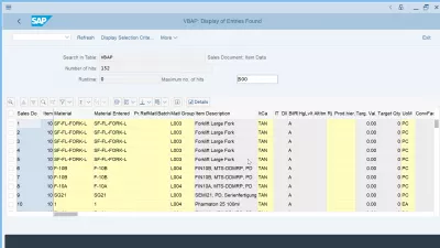 Як створити замовлення клієнта в SAP S/4 HANA : Таблиця позицій клієнта VBAP в SAP S/4 HANA