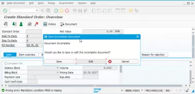 How to solve the problem with SAP Sales Order Incompletion log?