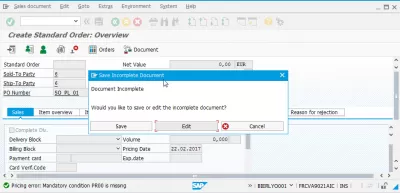 Paano malulutas ang problema sa SAP Sales Order Incompletion Log?