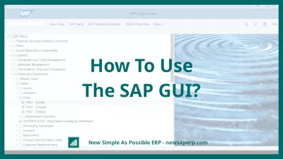 How To Use The SAP GUI? : How To Use The SAP GUI?