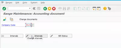 In company code, the number range is missing for the year : Entering company code organization in range maintenance transaction FBN1