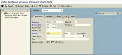 Reversió de la massa de factura a SAP : Factura del client SAP tcode FB70