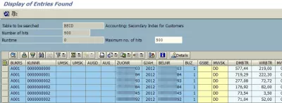 Preusmeritev množine računov v SAP : Seznam za račun stranke, da se obrne