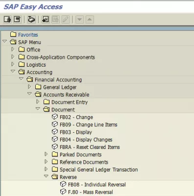 Invoice mass reversal in SAP : Mass reversal tcode in SAP easy access