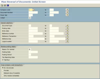 Preusmeritev množine računov v SAP : Masovni preobrat začetnega zaslona dokumentov