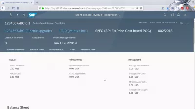 SAP Cloudでタイムシートとイベントベースの収益認識を管理する : SAPイベントベースの収益認識の例