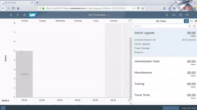 Manage my timesheet and event-based revenue recognition in SAP Cloud : Entering task time in manage my timesheet