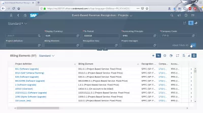 Manage my timesheet and event-based revenue recognition in SAP Cloud : Event based revenue recognition FIORI app interface
