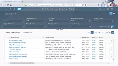 Керуйте моїм розкладом та визнанням доходу на основі подій у SAP Cloud : Інтерфейс програми FIORI для визнання доходу на основі подій