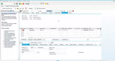 ME21N create purchase order in SAP : Purchase order creation vendor entry in purchase order tcode ME21N