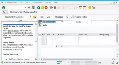 ME21N create purchase order in SAP : SAP purchase order confirmation