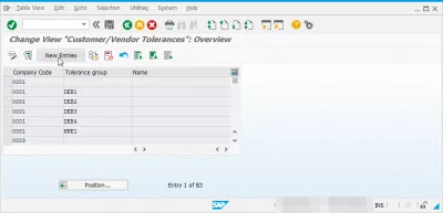 No amount authorization for customers vendors in company code message number F5155 : Adding new customer vendor tolerances