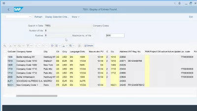 No amount authorization for customers vendors in company code message number F5155 : T001, Company Code master table in SAP