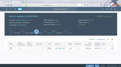 How to plan a customer project in SAP Cloud? : Customer project planned in SAP Cloud