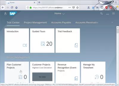 How to plan a customer project in SAP Cloud? : Plan Customer projects tile in SAP Cloud FIORI