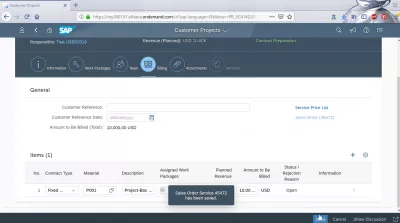 Как да планираме клиентски проект в SAP Cloud? : Услуга за продажба на поръчки, създадена за фактуриране