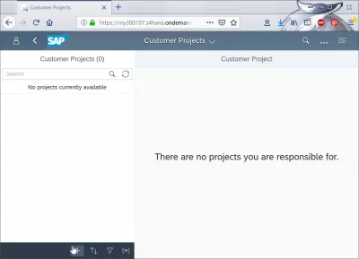 How to plan a customer project in SAP Cloud? : No customer project created yet