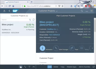 SAP Cloud-da mijozlar loyihasini qanday rejalashtirish kerak? : Mijoz loyihasi ish topshirig'ini qo'shadi