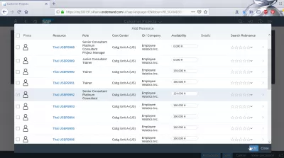 How to plan a customer project in SAP Cloud? : Work package assignment to a resource