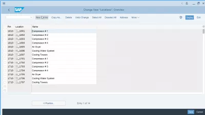 Vytvorte umiestnenie závodu v SAP Logistics : Tlačidlo pre nové záznamy