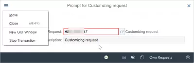 Create a plant location in SAP Logistics : Prompt for customizing request
