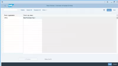 Purchasing organization in SAP explained: creation, assignment, tables : Create purchasing organization in SAP in SPRO