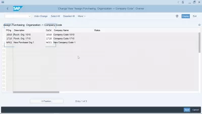 Purchasing organization in SAP explained: creation, assignment, tables : Assign purchasing organization to company code in SPRO