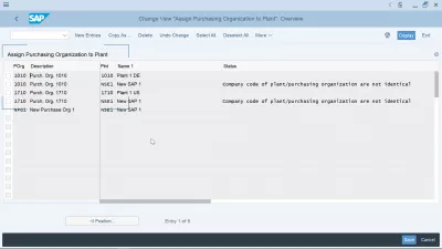 Purchasing organization in SAP explained: creation, assignment, tables : Assign purchasing organization to plant in SAP