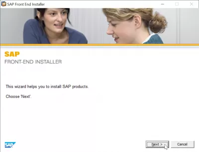 Etapes d'installation de l'interface graphique SAP 740 : Premier écran de l'assistant de l'installateur frontal SAP