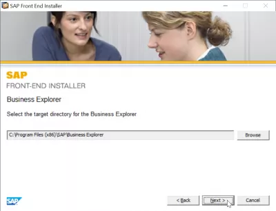 SAP GUI installasjonstrinn 740 : SAP Business explorer installasjonsmappeutvalg