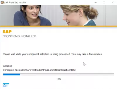 SAP GUI installation steps 740 : SAP GUI installation in progress on computer