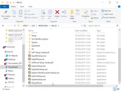 Installationsschritte Für SAP GUI [Version 750] : SAP GUI-Installationsprogramm SetupAll im Datei-Explorer