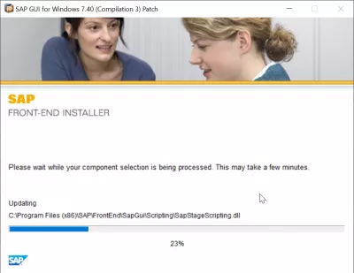 SAP GUI Installation Steps [version 750] : SAP GUI installation in progress on computer