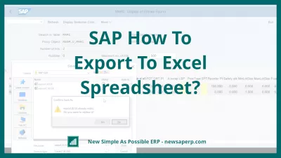 SAP Excel Elektronik Tablolarina Nasil Aktarilir? : Verileri SAP'dan Excel elektronik tablolarına aktarma