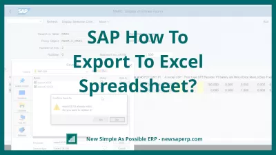 SAP, Как Экспортировать В Таблицу Excel?