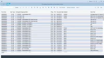 ¿Cómo SAP Exportar A Hoja De Cálculo Excel? : Campos de la tabla de SAP seleccionados para copiar a Excel