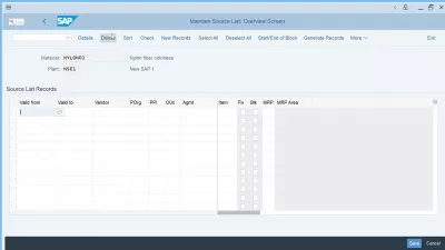 SAP MM interview questions - and their answers : ME01 source list transaction