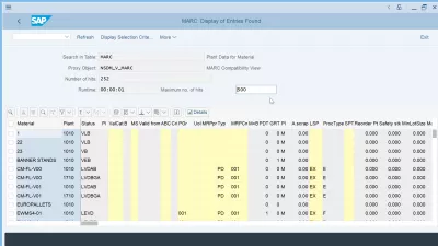 SAP MM interview spørgsmål - og deres svar : MARC Master data plant data tabellen