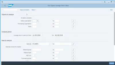 SAP MM interview questions - and their answers : Key figure average stock value transaction MC49