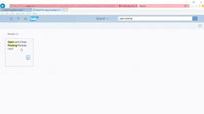How to open posting period in FIORI with SAP OB52 transaction? : Transaction SAP OB52 Open and Close posting period in FIORI menu