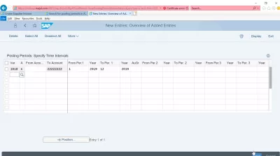 How to open posting period in FIORI with SAP OB52 transaction? : Entering new posting periods in FIORI transaction SAP OB52
