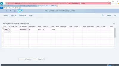 จะเปิดงวดการผ่านรายการใน FIORI ด้วยธุรกรรม SAP OB52 ได้อย่างไร : การป้อนงวดการผ่านรายการใหม่ในธุรกรรม FIORI SAP OB52