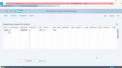 How to open posting period in FIORI with SAP OB52 transaction? : Data was saved information message