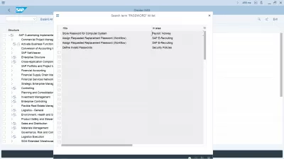 นโยบายรหัสผ่าน SAP: วิธีการจัดการอย่างปลอดภัย? : รหัสผ่านการทำธุรกรรมการปรับแต่งที่เกี่ยวข้องใน SPRO
