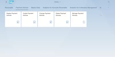 List of App SAP S4 HANA FIORI : Consigli di pagamento App SAP S4 HANA FIORI