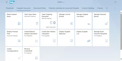 Listahan ng SAP S4 HANA FIORI apps : Mga Account ng Supplier SAP S4 HANA FIORI apps