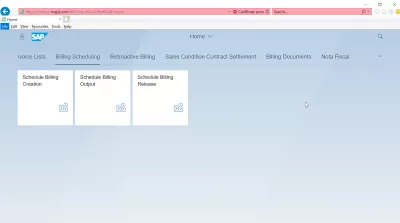 List of SAP S4 HANA FIORI apps : Billing Scheduling SAP S4 HANA FIORI apps